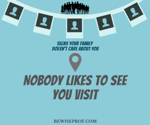Nobody likes to see you visit