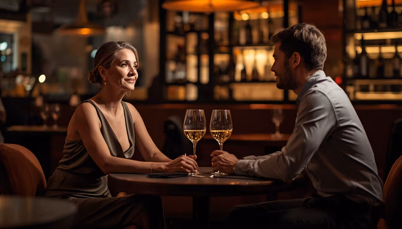 Older woman and younger man sharing emotionally secure connection without dating games